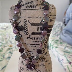 Elegant Purple and Silver Necklace
